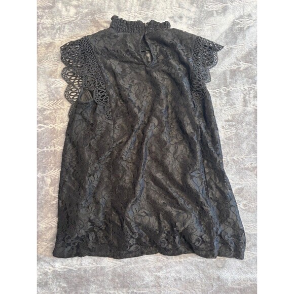 Cable & Gauge Black Lace Top Women's Size S Fairycore Whimsigoth - Picture 7 of 8